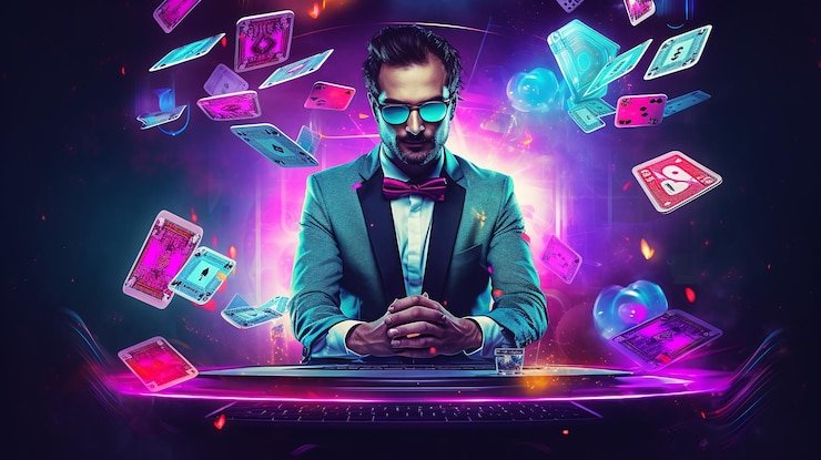 Layar permainan Free Bet Blackjack menampilkan opsi hit, stand, double down, dan split